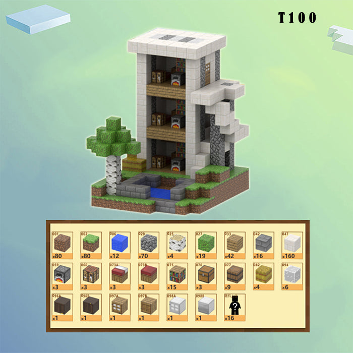 538PCS mine world builds model set Magnetic Building Pixelated Blocks Toys